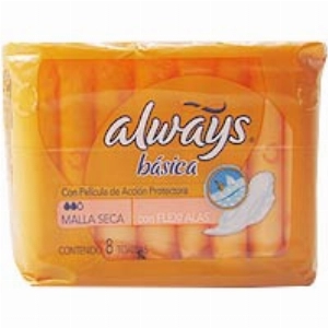 Absorvente ALWAYS Super Proteção Suave com Abas 8 Unidades