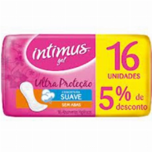 Absorvente INTIMUS GEL Normal Cobertura Suave Sem ABAS 16 Unidades