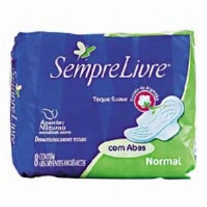 Absorvente SEMPRE LIVRE Tri Protect Suave Normal com Abas 8 Unidades