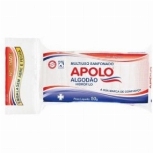 Algodão Hidrófilo Apolo Multiuso 50g