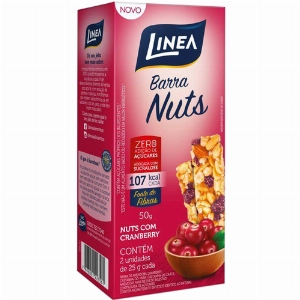 Barra Linea Nuts Cranberry Com 2 25g 