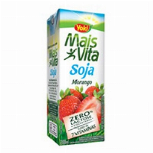 Bebida á Base de Soja MAIS VITA Sabor Morango 1L