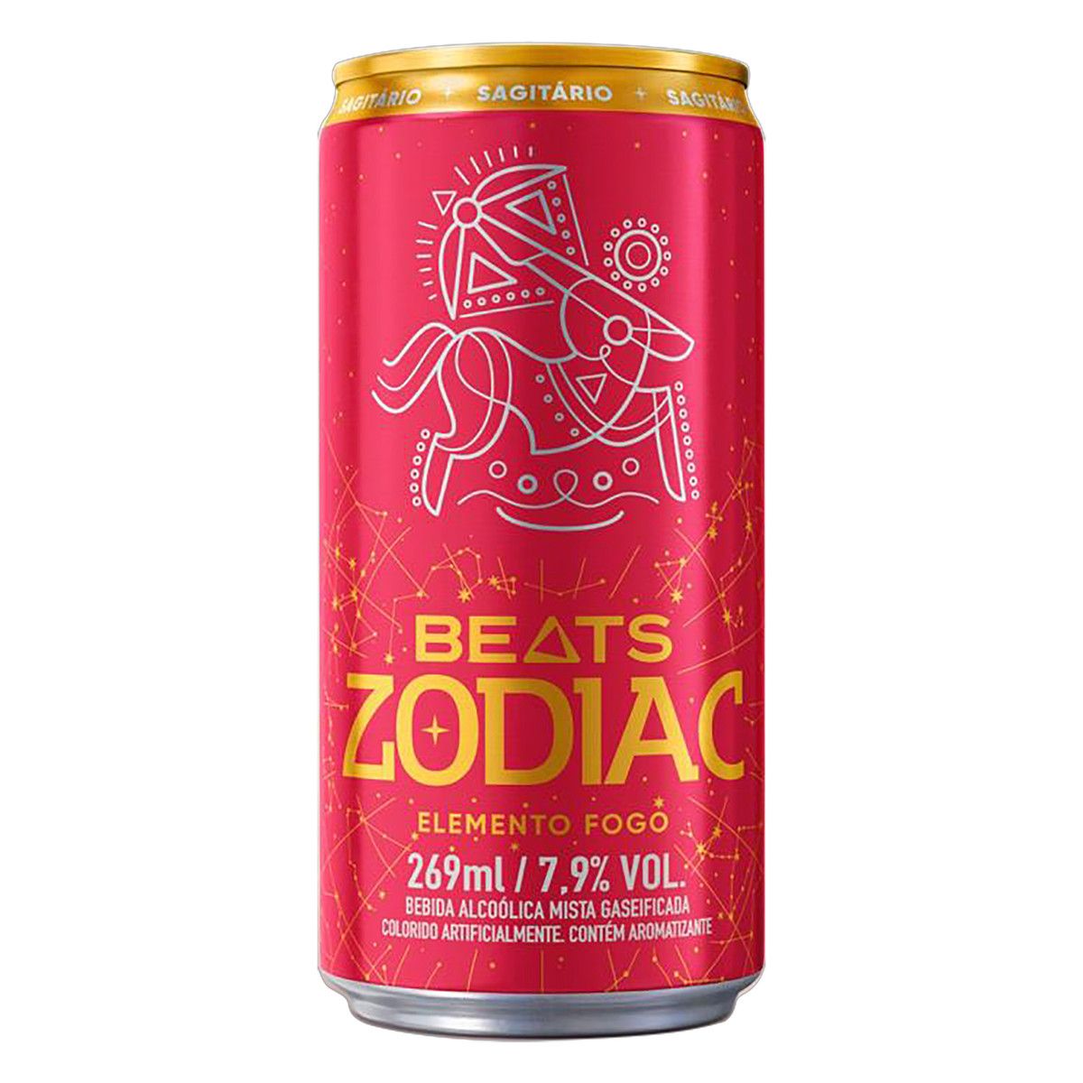 Bebida Mista Alcoólica Gaseificada Elemento Fogo Skol Beats Zodiac Lata 269ml