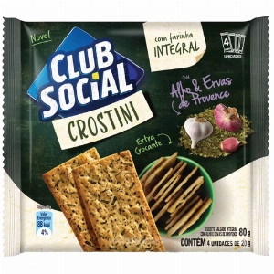 Biscoito Club Social Crostini Ervas Alho 80g