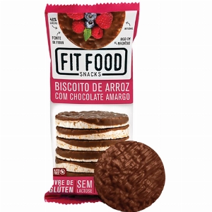 Biscoito De Arroz Fitfood Chocolate Amargo 70g