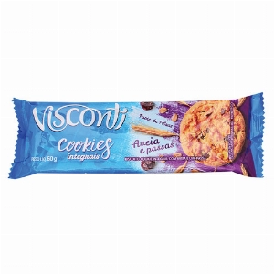 Biscoito VISCONTI Cookies Aveia Passas 60g