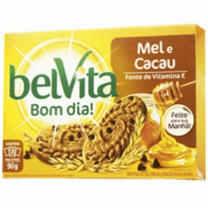 Biscoito BELVITA Sabor Mel e Cacau Caixa 90g