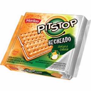 Biscoito PIT STOP MARILAN Recheado Salsa e Cebola 105g