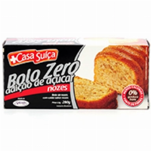 Bolo CASA SUIÇA Zero Adição De Açúcar Nozes 280g