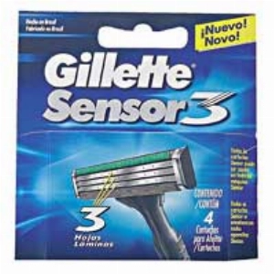 Carga para Aparelho de Barbear GILLETTE Sensor 3 4 Unidades