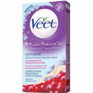 Cera Depilatória Fria Corporal VEET Minha Primeira Vez 6 folhas