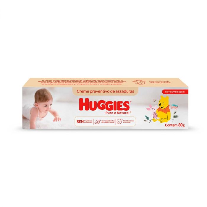 CREME PREVENTIVO DE ASSADURAS HUGGIES PURO E NATURAL COM 80G