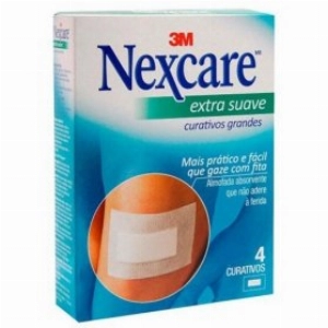 Curativo Grande Extra Suave Nexcare Com 4 Unidades