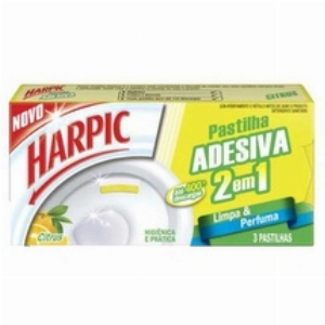 Desodorizador Harpic Pastilha Ades. 2 em 1 Citrus 3X 9g