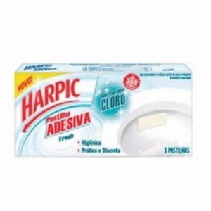 Desodorizador Harpic Pastilha Ades. 2 em 1 Cloro 3X9 9g