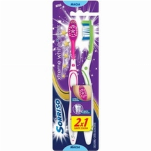 Escova Dental Sorriso Xtreme White 5 Estrelas Macia  LV 2 PG 1 2un