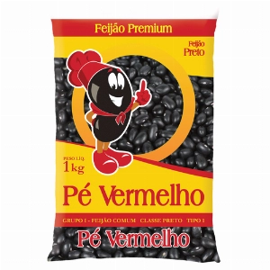 Feijão Preto Pé Vermelho 1kg