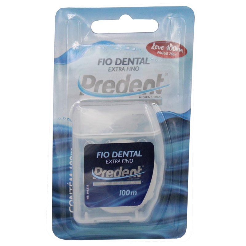 Fio Dental Predent Premium Leve 100 Metros Pague 75 Metros Extra Fino