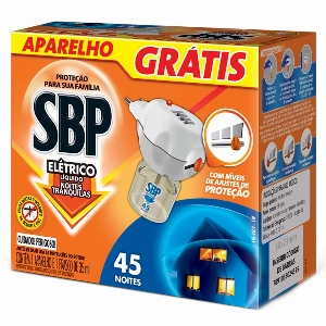 Inseticida Elétrico SBP 45 noites Promocional Aparelho + Refil 35ml