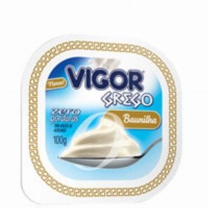Iogurte Grego VIGOR Desnatado Sabor Baunilha Zero Gordura 100g