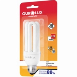 Lâmpada Ourolux 3U 25W Elet. 6400K 220V 1un