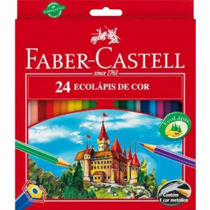Lápis de Cor EcoLápis Faber-Castell 24 Cores