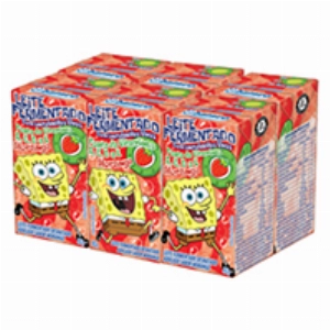 Leite Fermentado Bob Esponja Sabor Morango com 6 Unidades de 80g cada