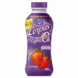 Leite Fermentado DANONE Corpus Light com Polpa de Morango Garrafa 900g