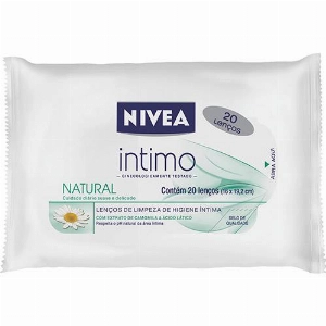 Lenço Intimo NIVEA Natura Pacote com 20 Unid