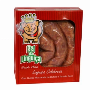 Linguiça Calabresa REI DA LINGUIÇA com Queijo Mussarela de Bufalo e Tomate Seco 500g