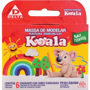 Massa De Modelar Delta Koala C 6 Cores