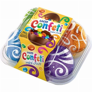 Mini Ovos de Páscoa LACTA Confeti 140g 