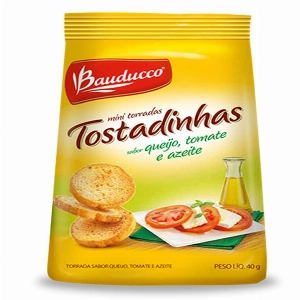 Mini Torradas BAUDUCCO Tostadinhas Queijo, Tomate e Azeite 40g