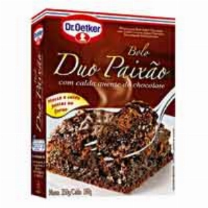 Mistura para Bolo Dr. OETKER Dua Paixão Massa de Chocolate e Calda Quente de Chocolate 530g