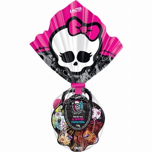 Ovo de Páscoa LACTA Monster High Ao Leite com Brinde Frasqueira 100g