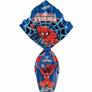 Ovo de Páscoa LACTA Spiderman Ao Leite com Copo Homem Aranha Azul 170g