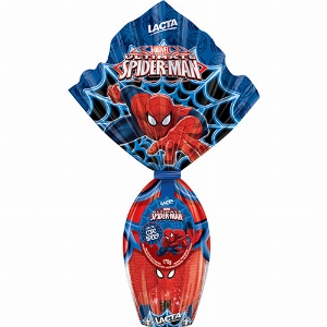 Ovo de Páscoa LACTA Spiderman Ao Leite com Copo Homem Aranha Vermelho 170g