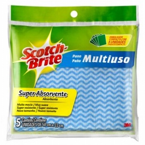 Pano Multiuso SCOTCH-BRITE Super Absorvente 5 unidades