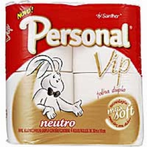 Papel Higiênico PERSONAL VIP 4 Rolos Folha Dupla Neutro 30m