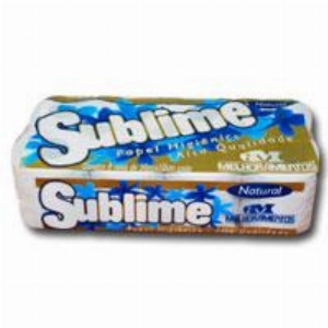 Papel Higiênico SUBLIME Neutro Folha Simples 30m 8 rolos