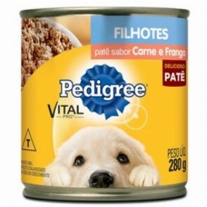 Patê Para Cães Filhotes Pedigree Vital Pro Sabor Carne e Frango Lata 280g