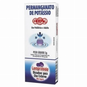 Permanganato de Potássio Adv c/ 30 Comprimidos de 100mg Cada