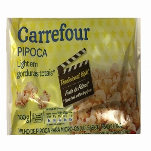 Pipoca de Microondas CARREFOUR Tradicional Light 100g