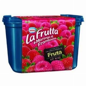 Sorvete LA FRUTTA Morango e Framboesa Pote 1 Kg