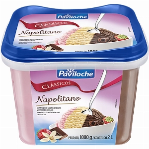 Sorvete Paviloche Napolitano 2L