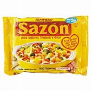 Tempero SAZON Amarelo LEGUMES 12 Sachês de 5g