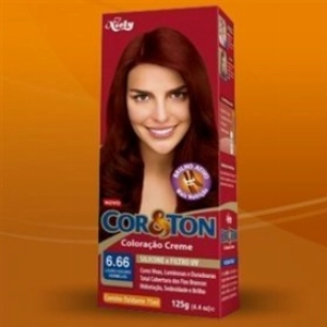 Tintura Cor e Ton Coloração Creme 6.66 Louro Escuro Vermelho
