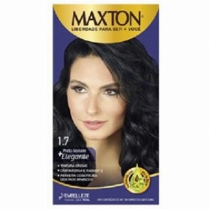 Tintura Embelleze Maxton Kit Coloração Creme 1.7 Preto Azulado Elegante