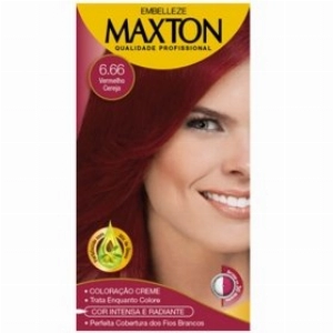 Tintura Embelleze Maxton Kit Coloração Creme 6.66 Vermelho Cereja