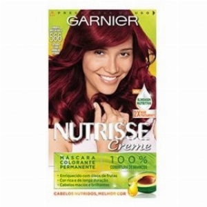 Tintura Garnier Nutrisse Kit Creme Cor 566 Pimenta Dedo de Moça Castanho Claro Vermelho Intenso